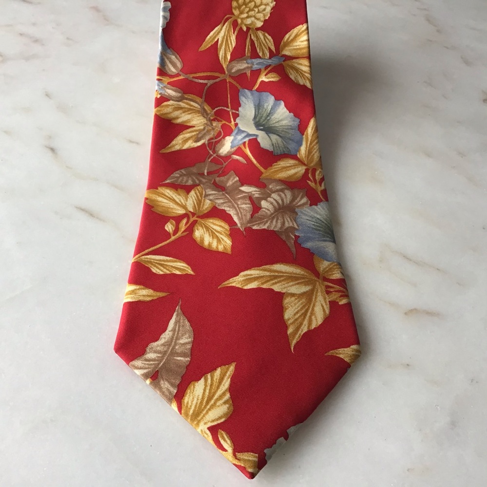 Zadi Andrew’s Ties floral silk necktie